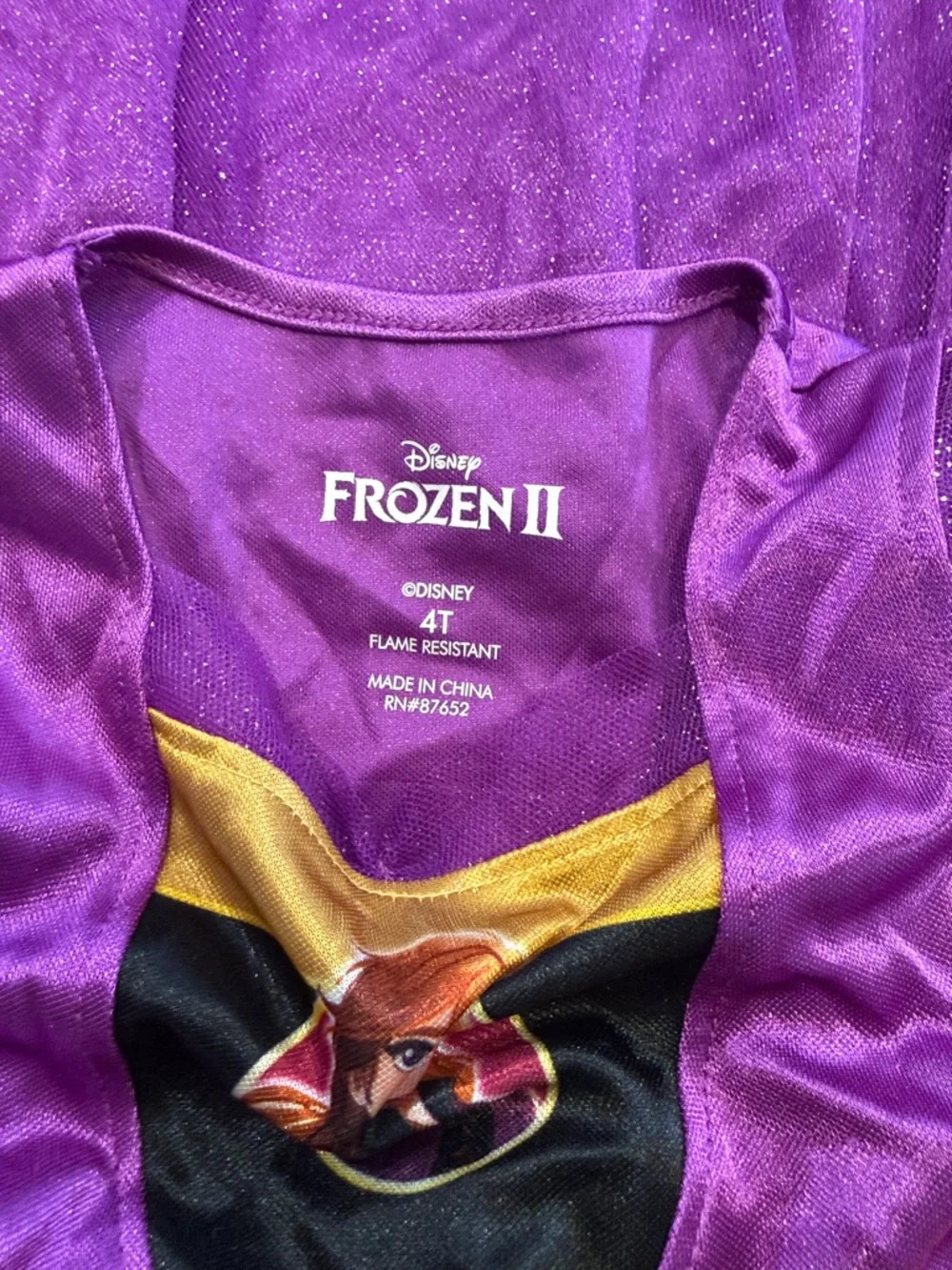 Disney Purple and Gold Anna Inspired Girls' Costume Dress - Picture 5 of 6